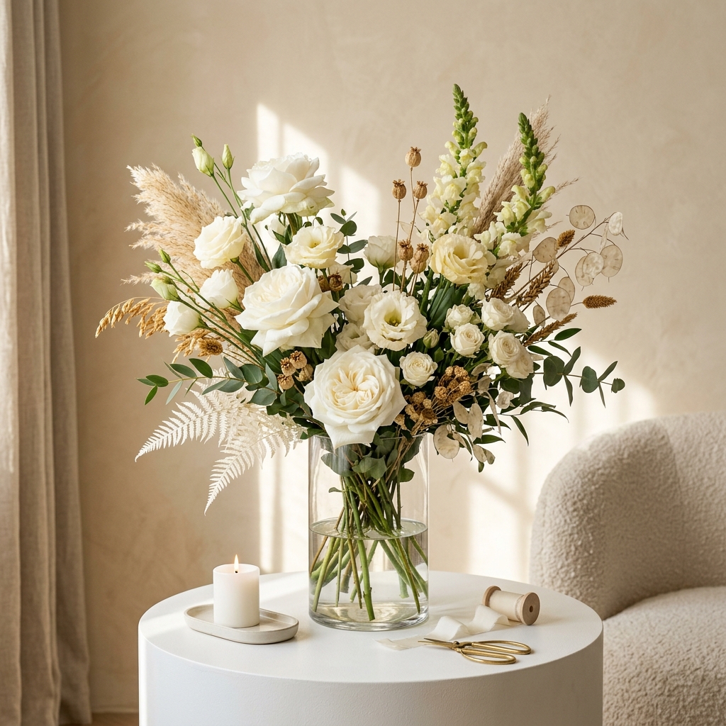 Pure White & Cream Garden Medley